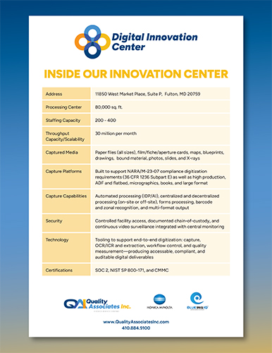 fact sheet on digital innovation center for business process outsourcing services